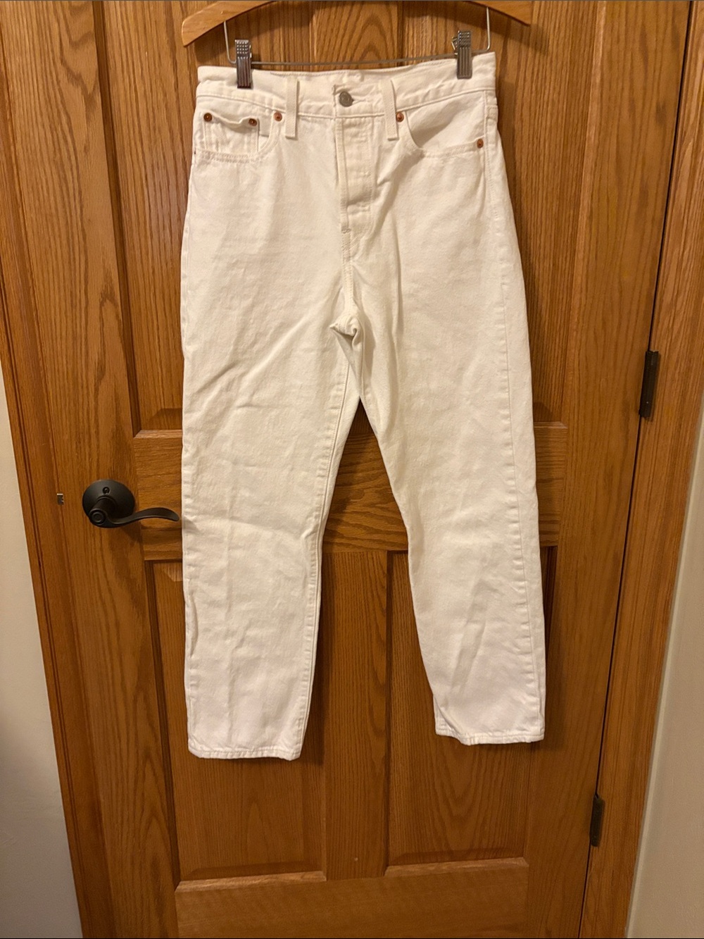 Levi's White Ankle-Length Women's Jeans 26 Wedge